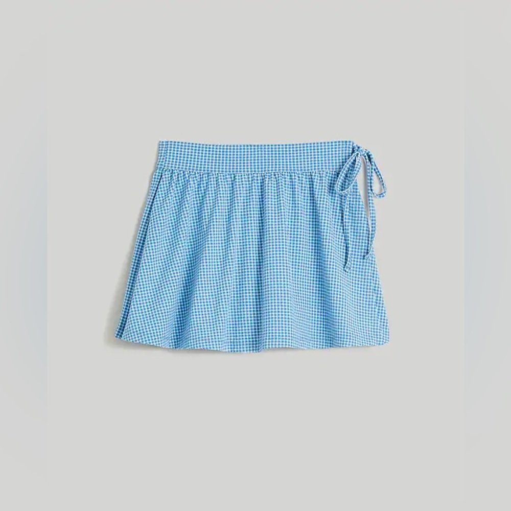 Madewell Gingham Wrap Skort (Shorts Skirt)